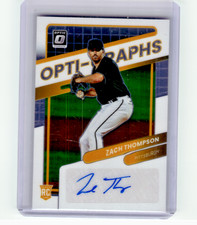 Zach Thompson 2022 Panini Optic Opti Chrome Rookie Auto OG-ZT Braves Marlins RC