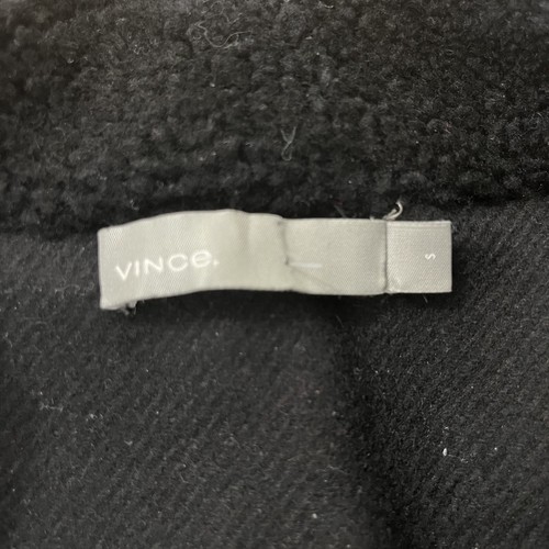 Vince Genuine Lamb Shearling Trimmed Wool Blend Jacket in Black- Small Women’s - Picture 5 of 12