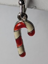 Vintage Candy Cane Dangle Christmas Holiday Earrings