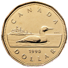 1990 Canada $1 Double DG REGINA Unc #16943