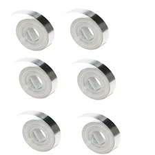 (6 Pack) Rhino Metal Label Non-Adhesive Tape, 0.5" x 16 ft, Aluminum