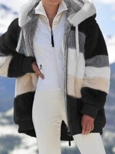 WOMEN Jacket Outwear Winter Warm Hoodie Casual Loose Plush Warm Coat Long Sleeve