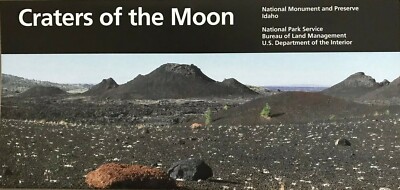 New CRATERS of the MOON - ID NATIONAL PARK SERVICE UNIGRID BROCHURE Map GPO 2021