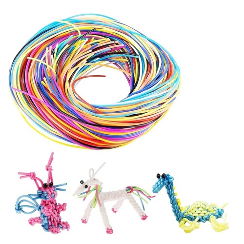 HanCheng 250 Pièces Kit Fil Scoubidou 20 Couleurs - Avec Porte-Clés, Crochets, Perles Et Cloches Pour DIY