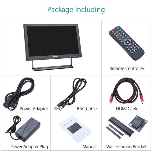 Eyoyo 13 inch IPS HDMI Monitor 1920x1080 16: 9 LCD BNC VGA AV PC Screen Display - Picture 16 of 16