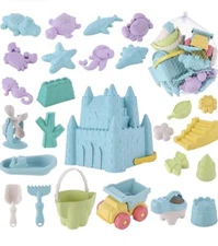 27 PCS Beach Sand Toys for Kids,Castle Building Kit, Animals Molds,sandbox Toy