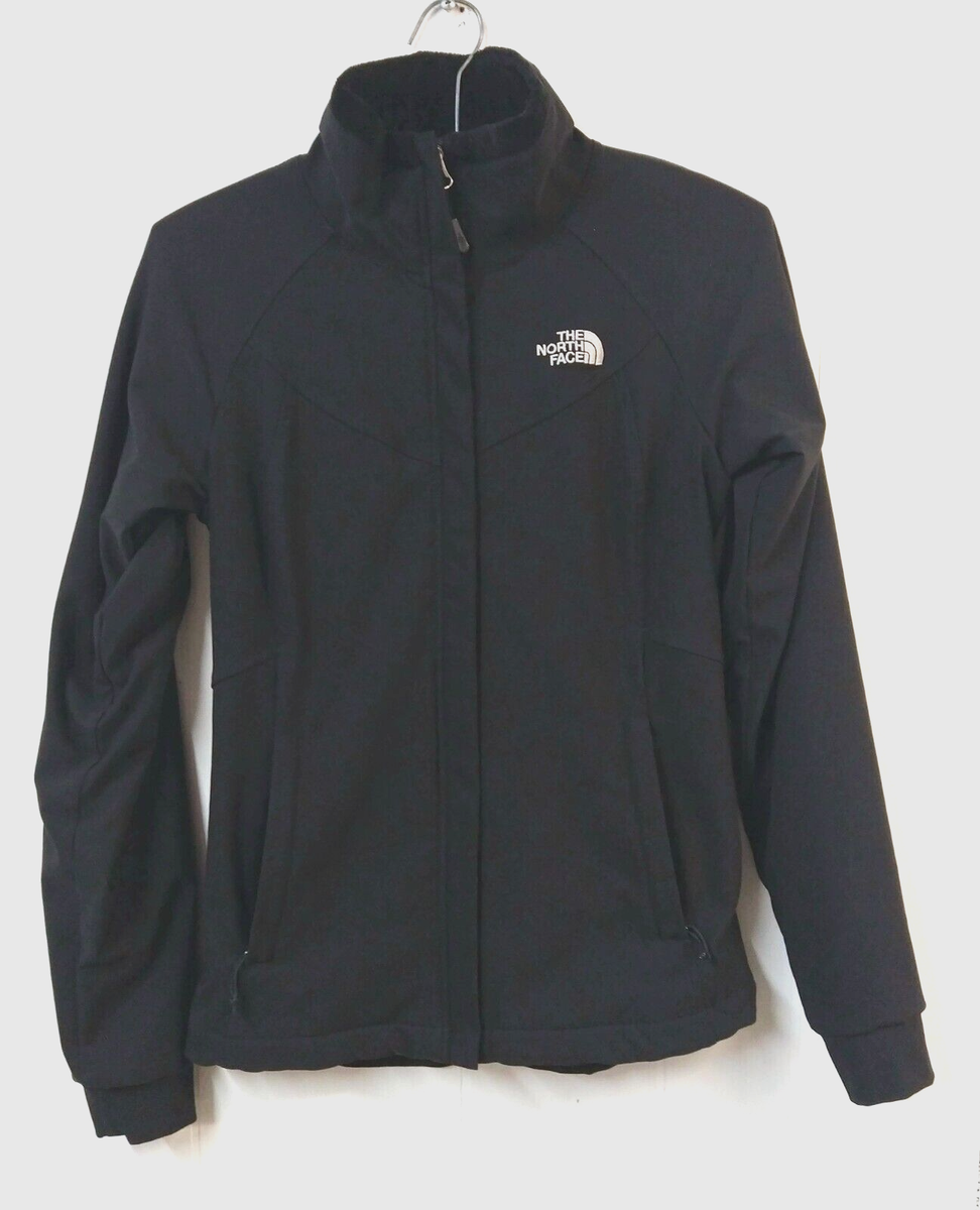 The North Face WM XS Jacket Black High Neck Zip Closure 2 Pockets