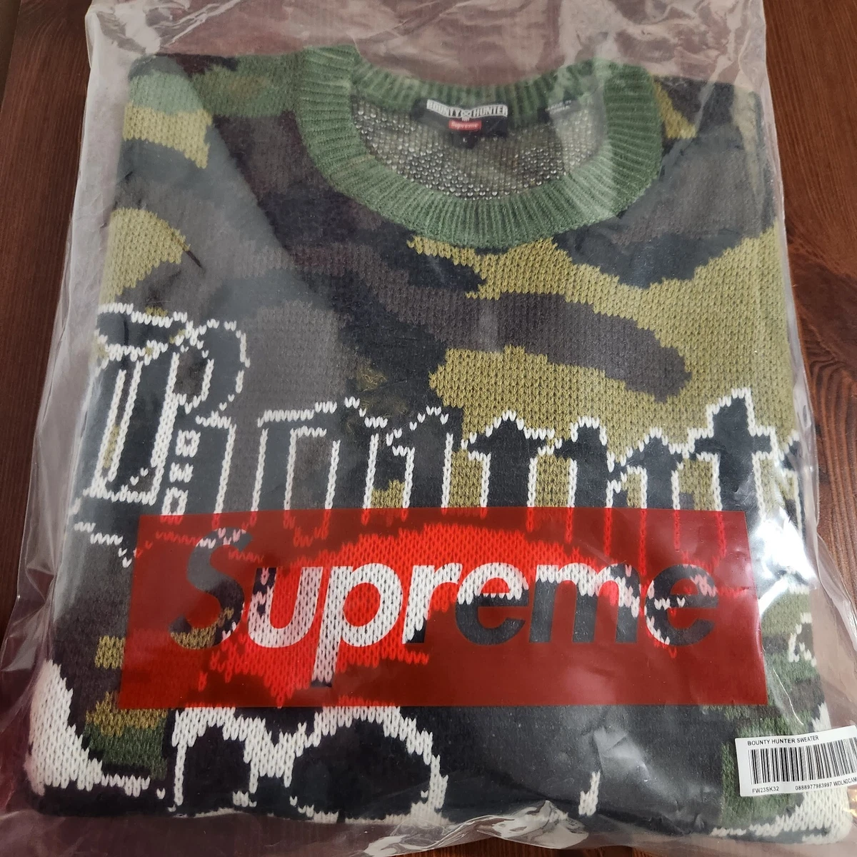 Supreme Bounty Hunter Sweater Woodland Camo Size Large Brand New FW23