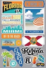 Reminisce Jet Setters 3.0 State Dimensional Stickers-Florida