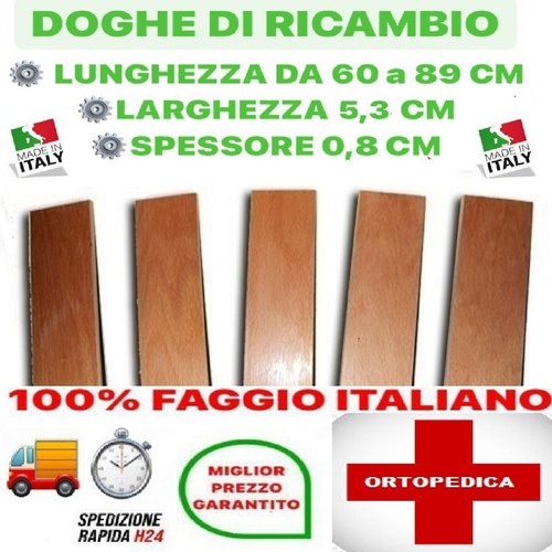 Supporto di ricambio per doghe in legno per supporti in metallo, kit di