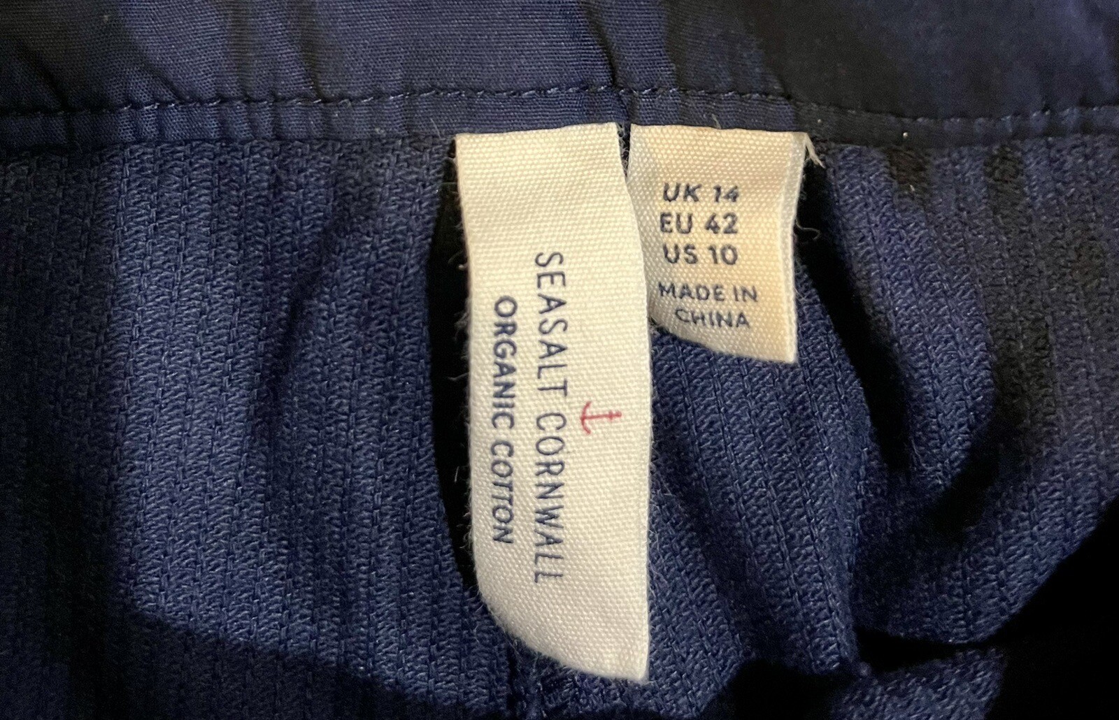 Seasalt Navy “Porfell” Corduroy Trousers. Size 14 Regular. Slightly