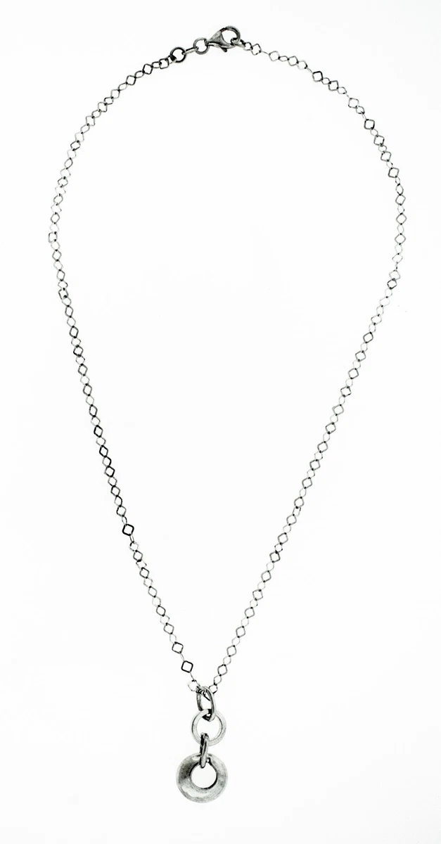 Silver dangle best sale necklace