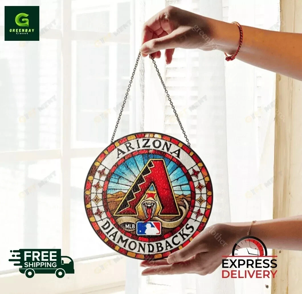 Arizonna Baseball Team Diamondbackss Suncatcher Stained Glass Window Hanging