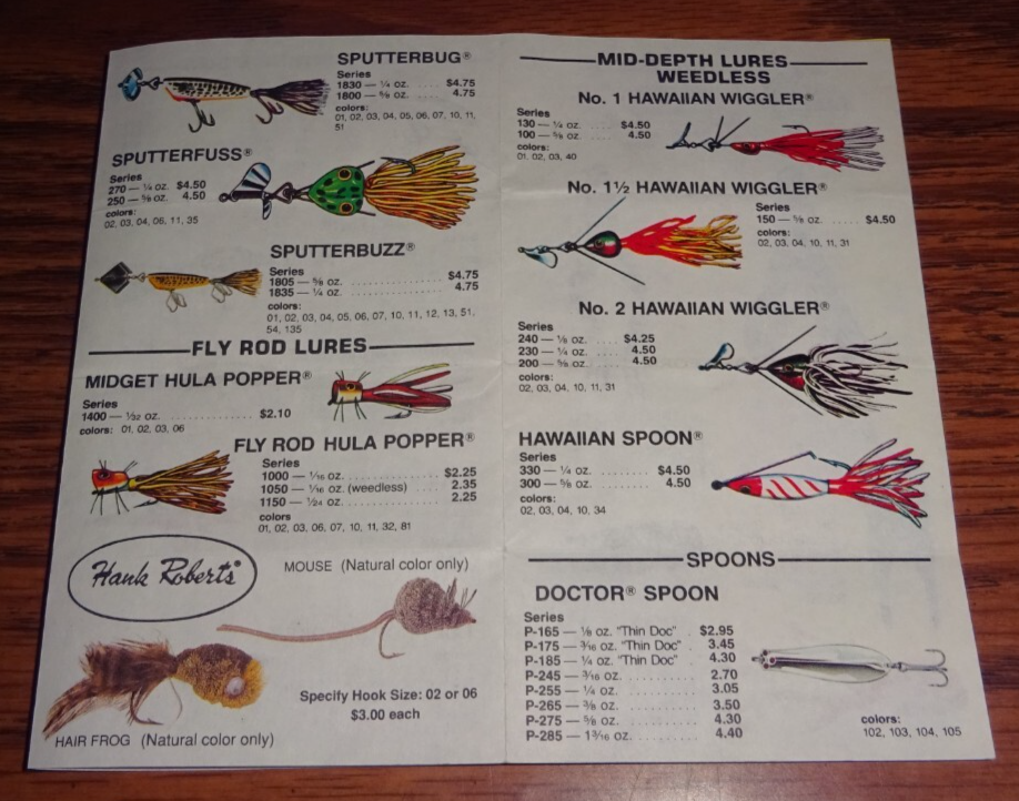 Vieux Wigglers Hawaïens Vintage Fred Arbogast – Lot De 6 Avec Boîte D'origine