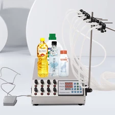 8-Head Semi-automatic Liquid Filling Machine Electric Perfum Bottle Filler LCD