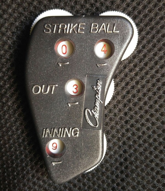 Champion Baseball Umpire Pitch Counter Innings Outs Strikes Balls New