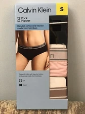 NEW Women's Calvin Klein 3 Pack Boxed Hipster Underwear NWT