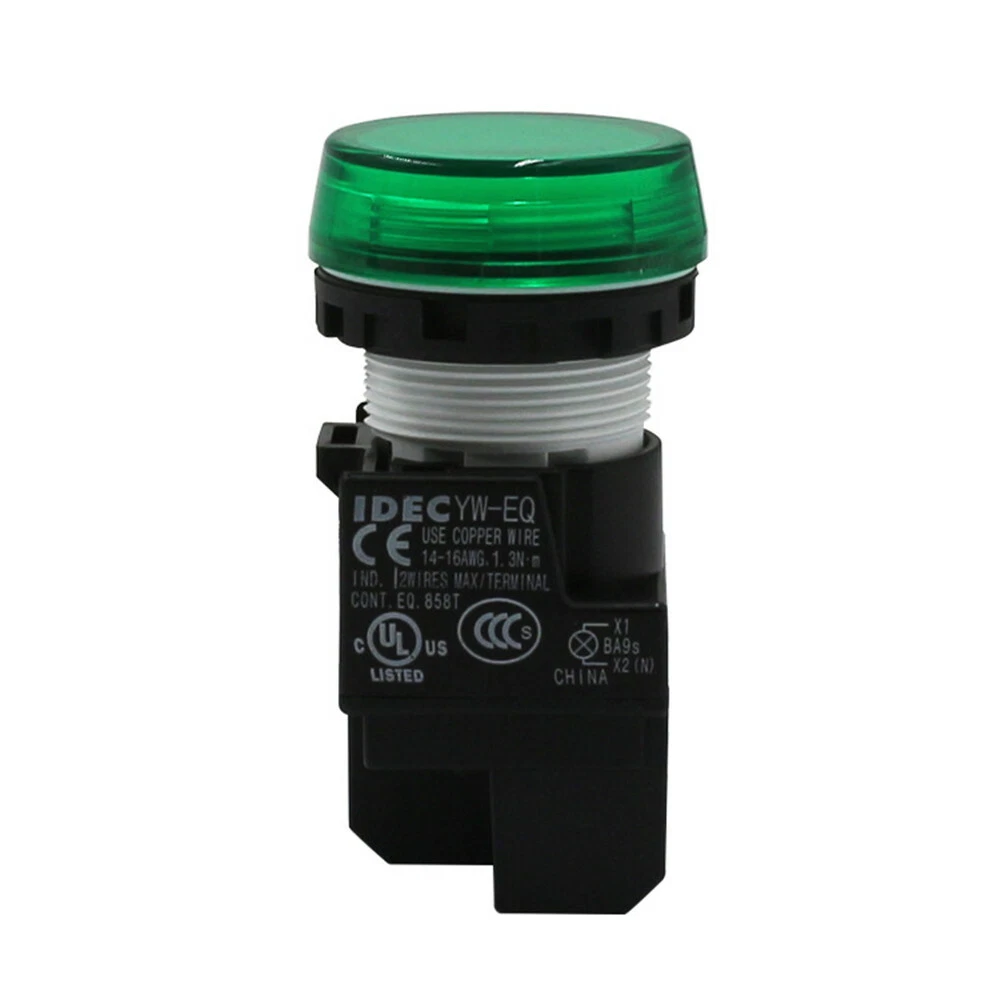 5Pcs NEW IDEC Green Indicator Light YW1P 1BEQ4G YW EQ Opening 22mm
