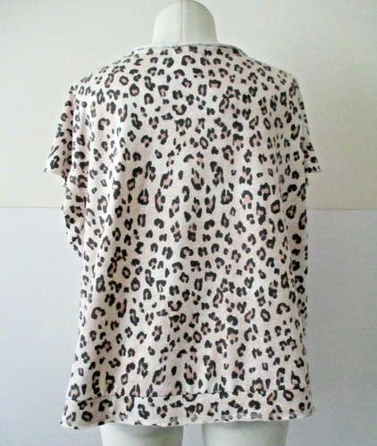 New Directions Plus 4X abalone leopard cotton/polyester short sleeve knit top - Picture 12 of 12