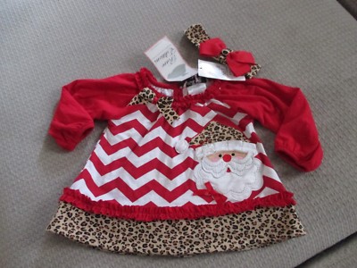 NWT Rare Editions, Girls, 18M, Santa Claus Animal Print