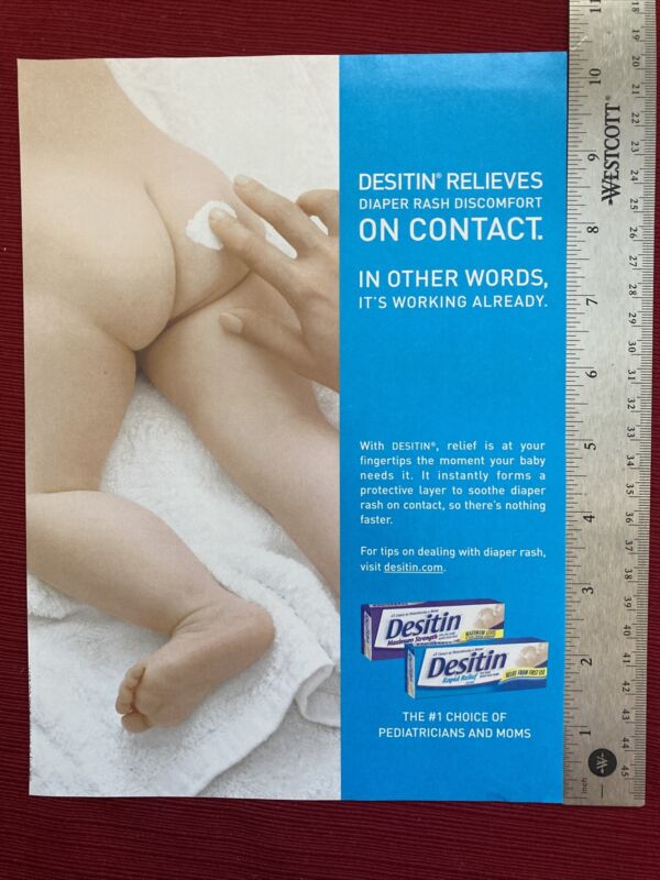 Desitin Makes Naked Baby Bottoms Better Relief 2011 Print Ad - Great To Frame!