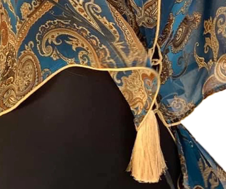 Kabalakhi Tocado Nacional de Seda para Clima Frío, Decorado con Pincel de Seda Foto 4 de 4