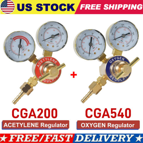 Oxygen Regulator & Acetylene Gas Regulator Victor Welding Cutting Torch Gauge US