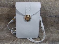 Cell Phone Pouch Case Women's Small Gray Adjustable Crossbody Shoulder Bag New