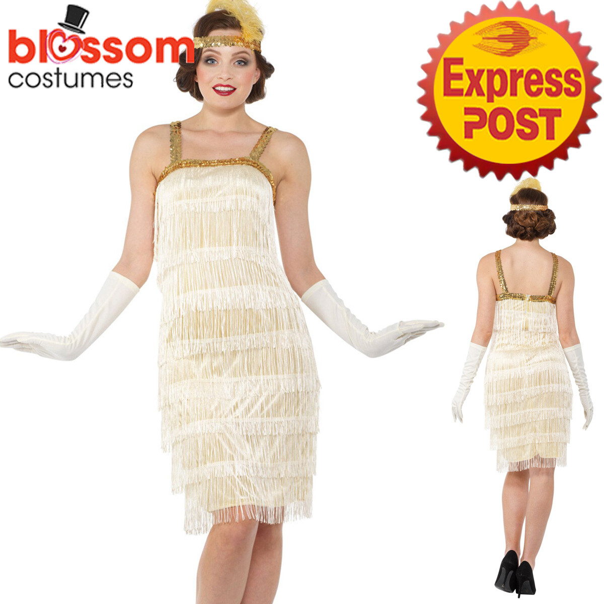 CA1490 Ivory Flapper Dress Women 1920s Roaring Party Costume Charleston Gatsby CA1490 Ivory Flapper Dress Women 1920s Roaring Party Costume Charleston Gatsby