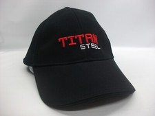 Titan Steel Hat Black Hook Loop Baseball Cap