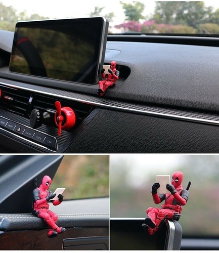 Funny Deadpool Car Ornament Interior Dashboard Toy Decoration Mini Figures - Picture 7 of 13