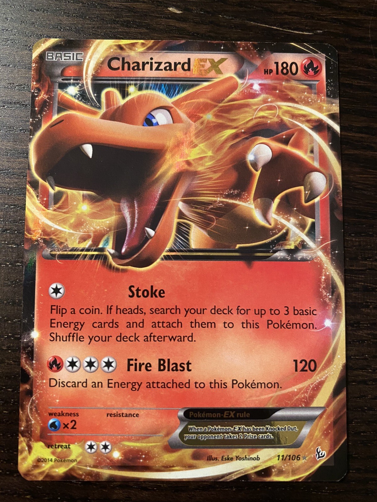 Charizard EX 11/106- Flashfire, NM, Holo Foil Ultra Rare