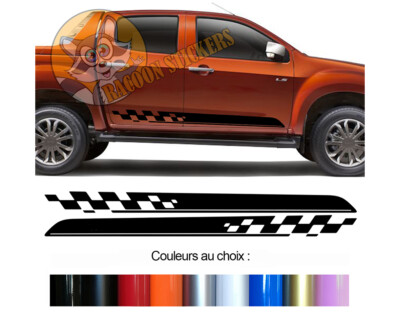 2 X BANDES BAS DE CAISSE POUR ISUZU D-MAX 4X4 DECO PORTIERE STICKER BD540N-9