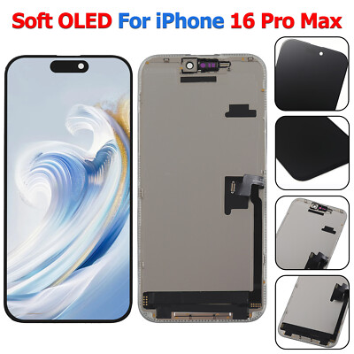 NEW Soft OLED For iPhone 16 Pro Max LCD Display Replacement Screen Digitizer USA