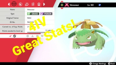 Pokemon Sword and Shield Shiny GMAX Venusaur [NOT hacked]