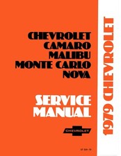 1979 Chevrolet Camaro Malibu Monte Carlo Nova Factory Shop Service Manual