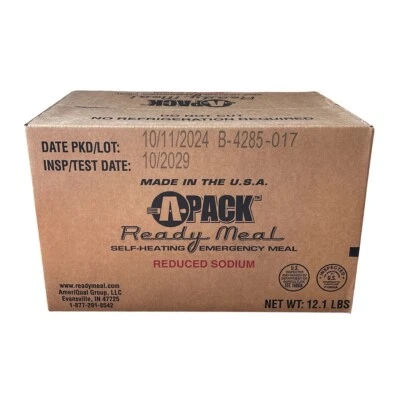 MRE APack Reduced Sodium - Case of 12 (6 Menus) 10/29 INSP Date!