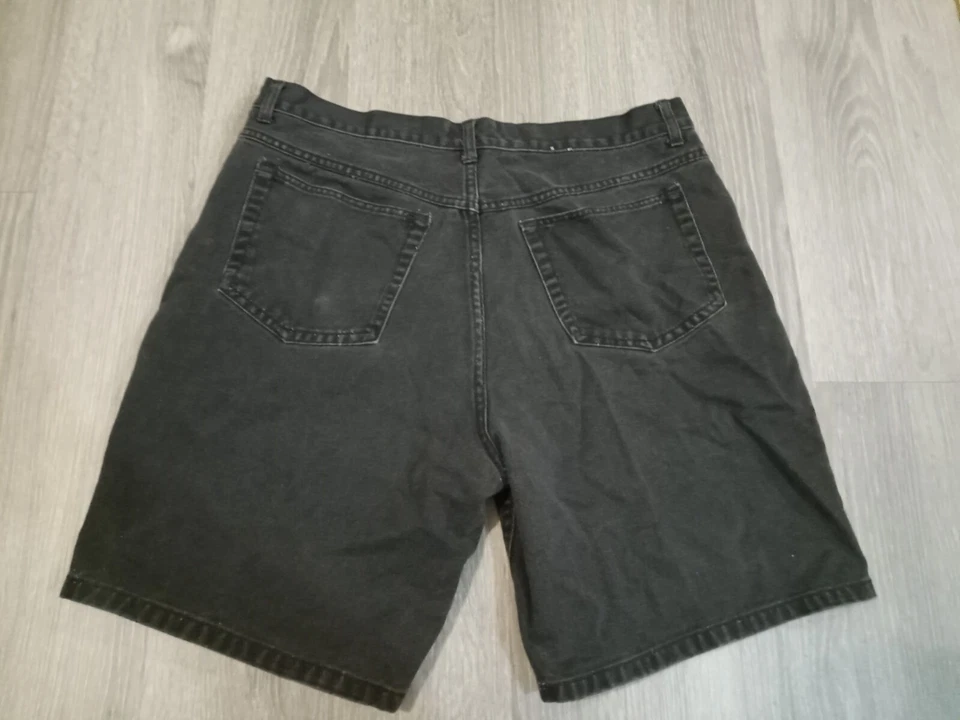 Vintage Honors Men Black Denim Size 38 Pocket Jean Shorts Outdoor Workwear M28 - Image 4 of 4