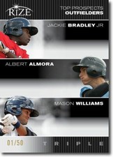 2012 Jackie BRADLEY JR. * Albert ALMORA * Mason WILLIAMS Rize Draft BLACK #/50