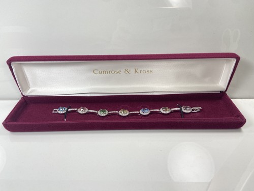 BRACELET CAMROSE & KROSS JBK CRISTAL PASTEL 7” AVEC RALLONGE VEUILLEZ LIRE K228A - Photo 8/9