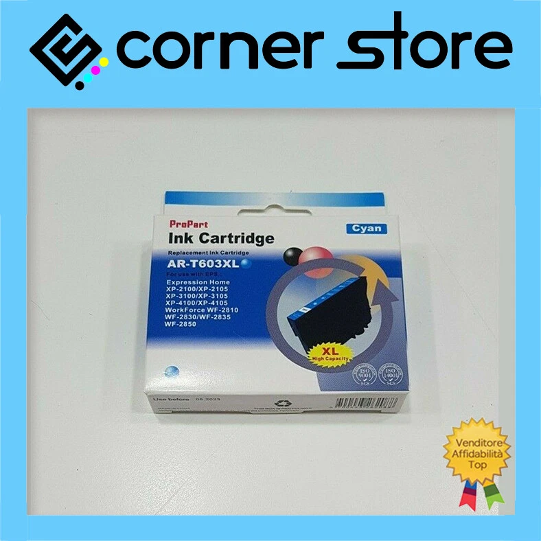 Cartucce Epson Compatibili T603 xl Ciano - XP2100-2105-3100-3105-4100-4105