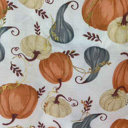 Fall Pumpkin Gourd Fabric Tablecloth By Mainstream International 60"x102" Autumn - Picture 2 of 4