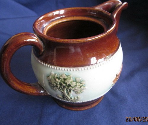 DENBY BOURNE TALLY HO GREEN TANKARD MUG AND JUG LATE 1940 FANTASTIC CONDITION - Picture 7 of 9