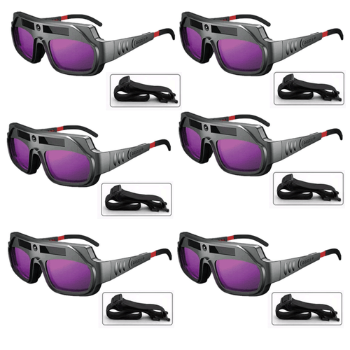Gafas de soldadura gafas de oscurecimiento automático máscara atenuación automática soldador arco con correa - Imagen 12 de 24