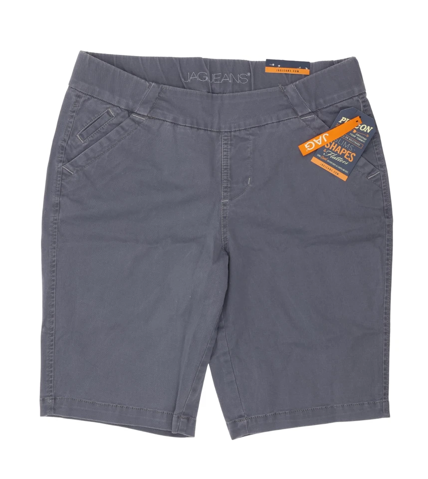 Jag Jeans L118617 Womens Grey Streak Gracie Pull-on Bermuda Shorts Size 10P