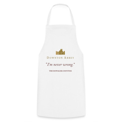 Downton Abbey Dowager Countess I'm Never Wrong Kochschürze, One size, Weiß