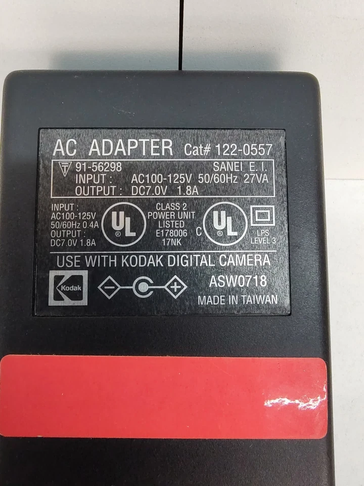 Kodak AC Adapter 7V 1.8A for Kodak Digital Camera ASW0718 Genuine OEM Part - Image 2 of 4