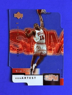 2000-01 UD Slam Ron Artest Extra Strength Die-cut Acetate SP Card #9; #d /500