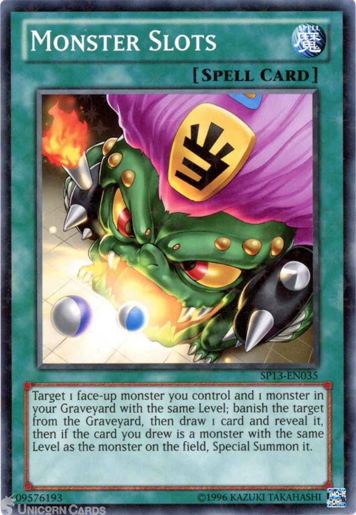 SP13-EN035 Monster Slots : Starfoil Rare UNL Edition Mint YuGiOh Card