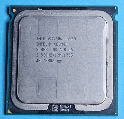 INTEL XEON L5420  SLBBR 2.50GHZ/12M1333 3837B886 QUAD CORE PROCESSOR